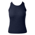 thumbnail image 5 of vigerkar Sleeveless Tank Tops for Women High Neck Racerback Ribbed Knit Top Summer 2026 Casual Basic Slim Fit Workout Shirts (Navy, XXL), 5 of 7