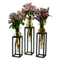 thumbnail image 2 of Danya B 3 Amphora Vase with Square Metal Stand - Set of 3, 2 of 3