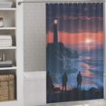 thumbnail image 3 of Sunset Lighthouse Shower Curtains - Bath Shower Curtain Set with 12 Hooks for Adults Kids Bathroom Decor Accessories, 3 of 7