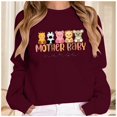 thumbnail image 4 of Mother Baby Nurse Postpartum Sweatshirts for Women Long Sleeve Crewneck Cute Graphic Nursing Sweatshirt Pullover Tops, 4 of 5