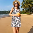 thumbnail image 3 of Easygdp Turtle para Vestido Transpirable de Mujer, Vestido Suelto de Manga Corta con Pliegues y Bolsillos para el Verano, 3 of 7