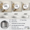 thumbnail image 4 of Designart "Splitting Nature In Grey And White II" Abstract Shapes Square Mirror Wall Decor Modern - Large Beige Square Bathroom Mirror - Square Printed Wall Mirror Art, 4 of 5