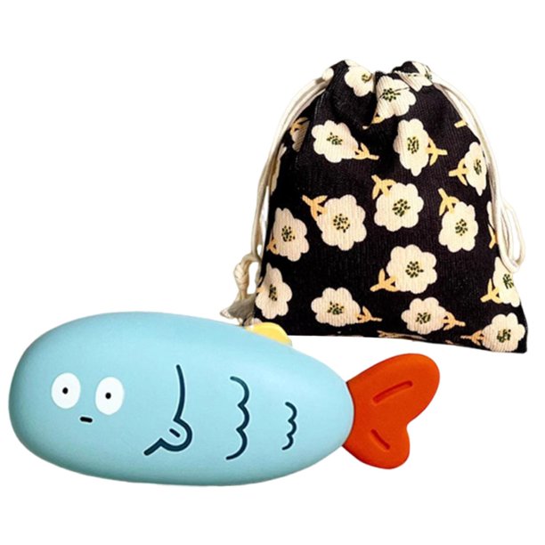 Mini calentador de manos de invierno con bolsa de almacenamiento y carga USB. Azul