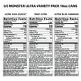 thumbnail image 5 of Monster Energy, Ultra VP, Zero Ultra, Ultra Blue Hawaiian, Ultra Punk Punch, Energy Drink, 16 fl oz, 12 Pack, 5 of 5