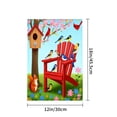 thumbnail image 4 of Amhnf Spring Garden Scene With Birds And Squirrel On Red Chair For Home Outdoor Garden Yard Decor 12x18 inch, 4 of 5