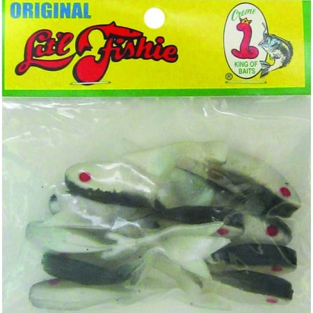 Creme Lure Lit l Fishie 2.5 Soft Plastic Fishing Lures for Minnow 10-Count