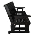 thumbnail image 6 of Innovaze Wooden Patio Glider with High Roll Back and Deep Contoured Seat, Heavy Duty 800 LBS, Black, 6 of 8