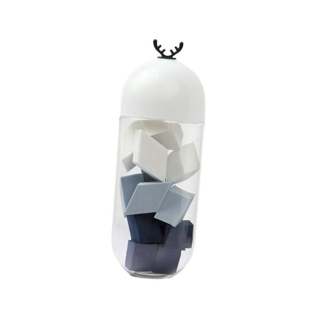 15 esponjas desechables para polvo con soporte protector de almacenamiento para maquillaje facial. Estilo E Yinane esponja de maquillaje