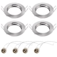 thumbnail image 1 of 8pcs Round Recessed Spotlights Trim Ring Fitting with GU10 Lamp Holder, 1 of 7