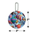 thumbnail image 6 of Hot Air Balloons Pattern Round Luggage ID Tag Card Suitcase Carry-On, 6 of 8