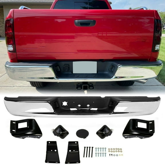 Kojem Rear Step Bumper for 2004 -2008 Dodge Ram 1500 2500 3500 CH1103111 w/ License Plate Light
