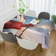 thumbnail image 4 of SKYSONIC 60"x60" Square Tablecloth with Christmas Snowman Oil Lamp Prints, Anti-Wrinkle and Smooth Table Cloth for Kitchen/Home/Dinning Wedding Decoration, 4 of 7