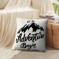 thumbnail image 4 of LALILO Throw Pillow Covers Adventure Lettering White Adventure Cushion Cover 18" x 18", 2 Pack, 4 of 6