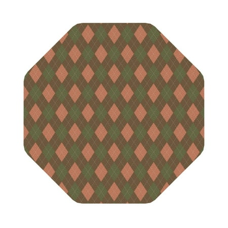 

Cauagu Green and Pink Squares for Round Coaster Drink Coasters Set of 4 Leather Bar Beer Beverage Cup Mat for Drinks for Tabletop Protection & Coffee Table Decor