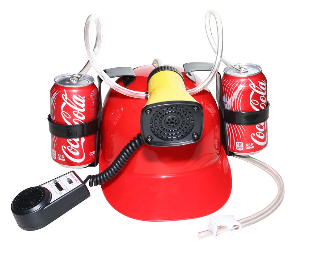Beer Cola Soda Helmet Hard Hat Can Holder Drink Night Party Game w