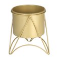 thumbnail image 1 of Maceta de flores con soporte Maceta de metal dorado con soporte de metal dorado MABOTO Dorado, 1 of 1
