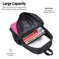 thumbnail image 5 of Large Capacity Backpack 16.5×12.5×5.5in Widened Shoulder Strap Design Main Bag Large Top Handle Belt Adjustable Shoulder Strap Hotpink, 5 of 8
