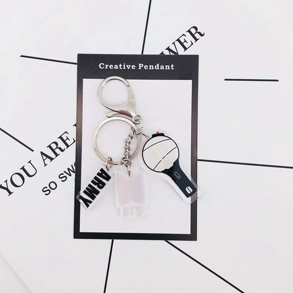 (Bulletproof Youth League) Keychain for Signature Merchandise Bomb Key Ring Acrylic double-sided transparent keychain(bts)