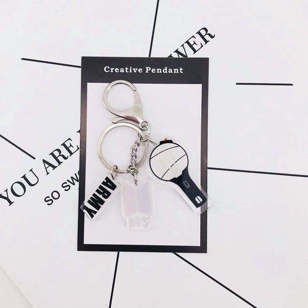 (Bulletproof Youth League) Keychain for Signature Merchandise Bomb Key Ring Acrylic double-sided transparent keychain(bts)