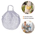 thumbnail image 5 of Uxcell Cotton Mesh Bag, 15x13.8" Reusable Mesh Net String Grocery Bags Organizer Gray 2Pcs, 5 of 6
