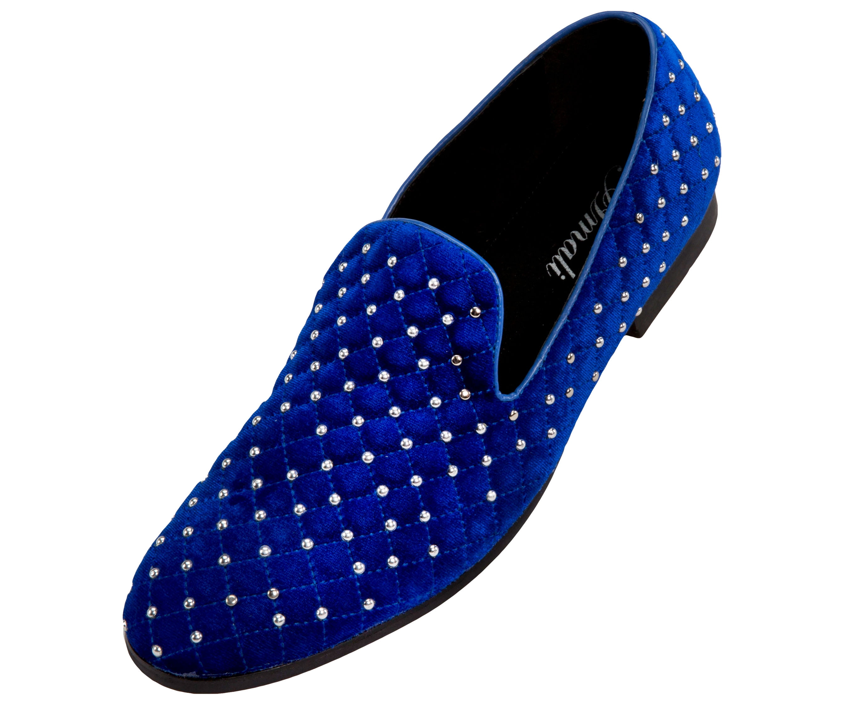 royal blue velvet loafers mens