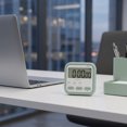 thumbnail image 4 of REGALWOVEN Kitchen Timer, Loud Alarm Clock Magnetic Backing Stand Cooking Timers, Digital Timer Teacher Supplies for Work and Training Green, 4 of 5