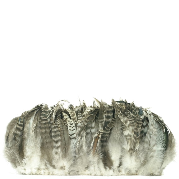 Zucker Feather Products Rooster Schlappen-Grey Chinchilla - 6-8" - Natural