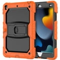 thumbnail image 2 of XYX For iPad 9th/8th/7th Generation 10.2 inch Case, 3in1 Heavy Duty Shockproof Tablet Case with Stand, Shoulder Strap, Orange, 2 of 7