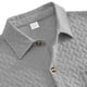 thumbnail image 5 of Blusa y camisa de manga corta con cuello vuelto para hombre, moda, botones, bolsillo, color liso, camisa de manga corta con cuello vuelto, abrigo de poliéster para hombre, 5 of 5