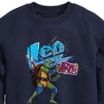thumbnail image 3 of Teenage Mutant Ninja Turtles: Mutant Mayhem - Leonardo AKA Leo - Team Turtles - Toddler And Youth Crewneck Fleece Sweatshirt, 3 of 5