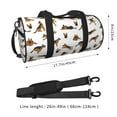 thumbnail image 2 of Zufioo German Shepherd Dog Print Round Sports Travel Duffel Bag, Airplane Weekender Bag, Waterproof Gym Backpack, Unisex, 2 of 6
