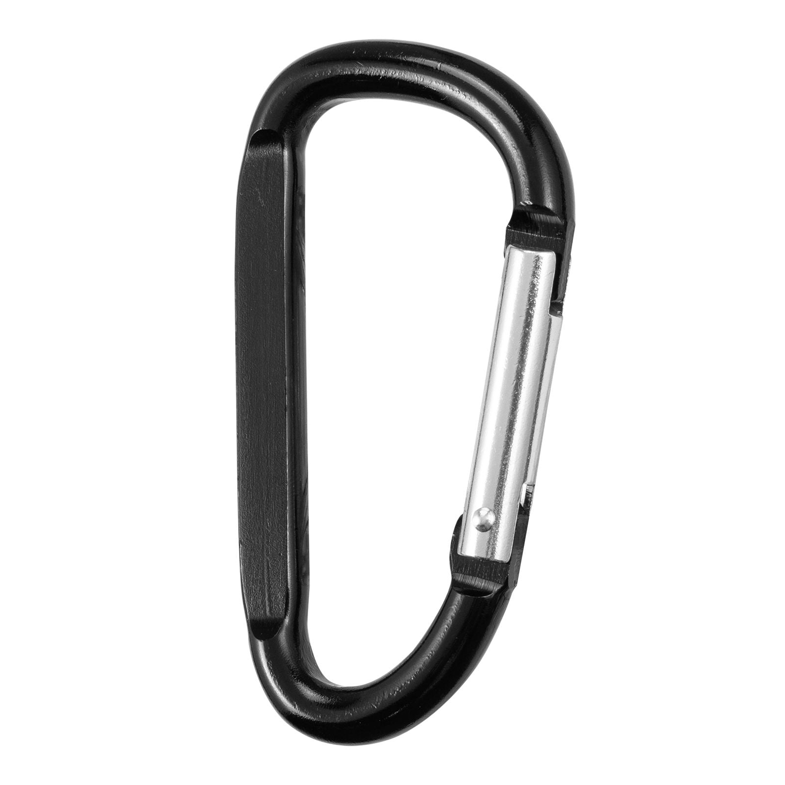 10-Pack Aluminum D-Ring Carabiner Keychains with 20 Keyrings, 166LBS Aircraft Grade Anodized Clip, Lightweight Spring Snap Hook for Backpack Camping