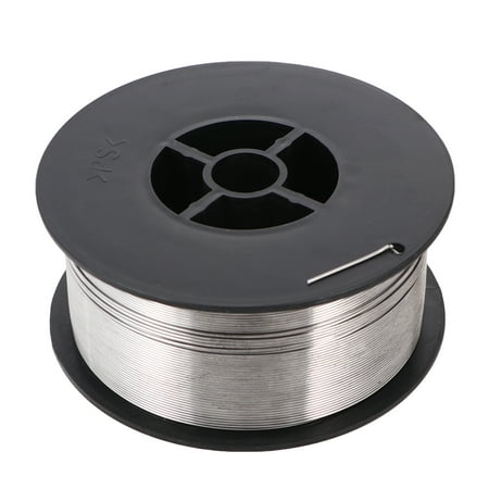 

Gasless Carbon Steel Mig Welding Wire Reel Spool Roll Flux Cored No Gas 0.8mm 1kg (Silver)