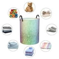 thumbnail image 6 of Daiia Beautiful Glitter Round Laundry Basket with Handles Thickened Waterproof Circular hamper,Dirty Clothes Storage Basket for Bedroom,Bathroom,College Dorm-Medium, 6 of 8