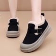 thumbnail image 2 of THDHVS Womens Casual Shoes, Plus Size Women Slip On Chunky Snow Boots Fleece Lined Slimming for Fashion Black, 2 of 10