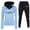 Sky Blue, variant on Vacation Outfits for Women Long Sleeve Hoodie Joggers Pants Athletic Set with Heartbeat Print Workout Set