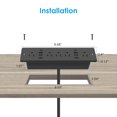 thumbnail image 3 of Power Strip HHSOET 13 en 1 empotrado con USB, 6 enchufes AC, cable de 6 pies, 3 of 7