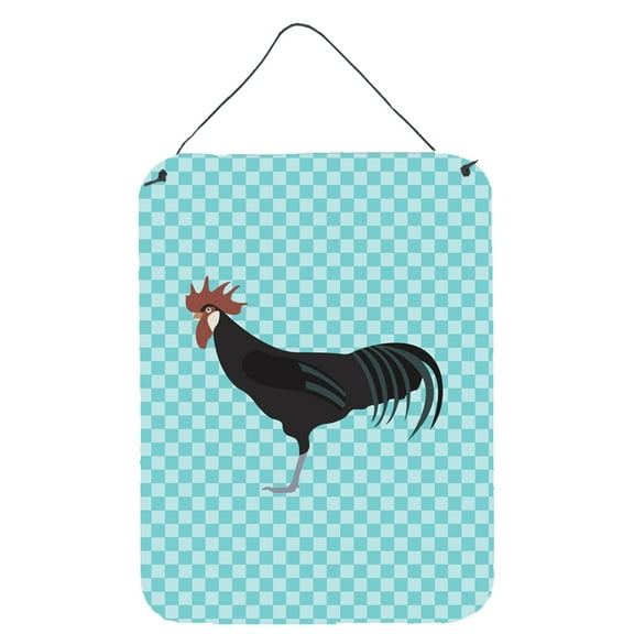 Caroline's Treasures BB8015DS1216 Minorca Ctalalan Chicken Blue Check Wall or Door Hanging Prints, 12x16, multicolor