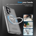 thumbnail image 5 of Dteck for Samsung Galaxy S25 Plus Case with 360° Rotatable Magnetic Stand, Compatible with Mag-Safe Military-Grade Protection Shockproof TPU+PC Matte Back Cover ,Gray, 5 of 6