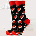 thumbnail image 5 of Gureui Women Cute Novelty Christmas Socks Santa Elk Snowflake Candy Stripe Pattern Socks Winter Warm Holiday/Thanksgiving/ New Year Casual Funny Socks, 5 of 6