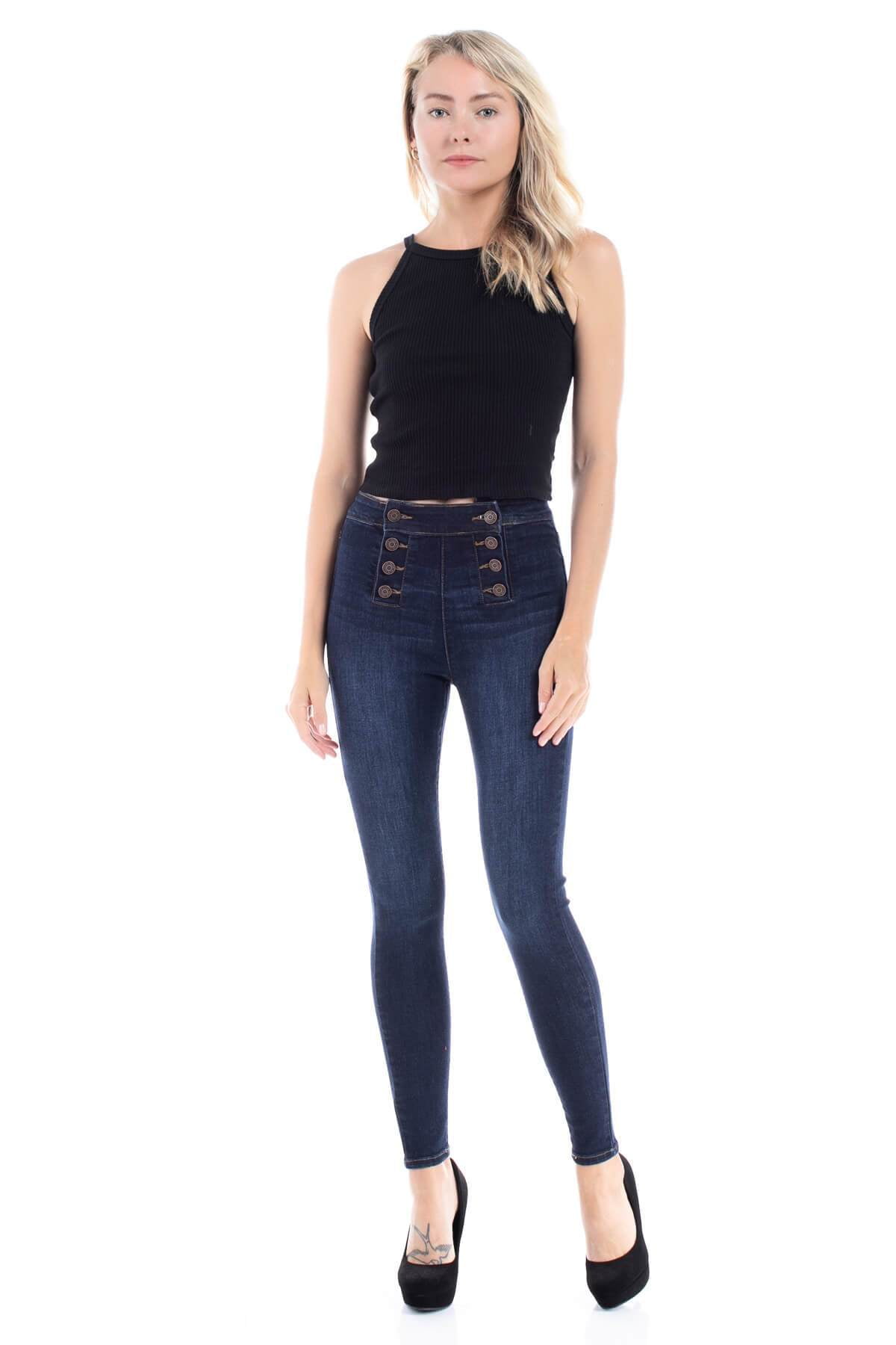 four button jeans