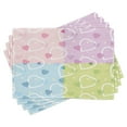 thumbnail image 1 of Ambesonne Valentine Place Mats Set of 4, Hearts Dots Colorful, Standard Size, Multicolor, 1 of 6