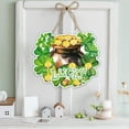 thumbnail image 6 of JingChun Happy St. Patrick's Day Decor Shamrock Door Sign Irish Hanging Wall Decoration Welcome Board Felt with Rope for Home Party, 6 of 6
