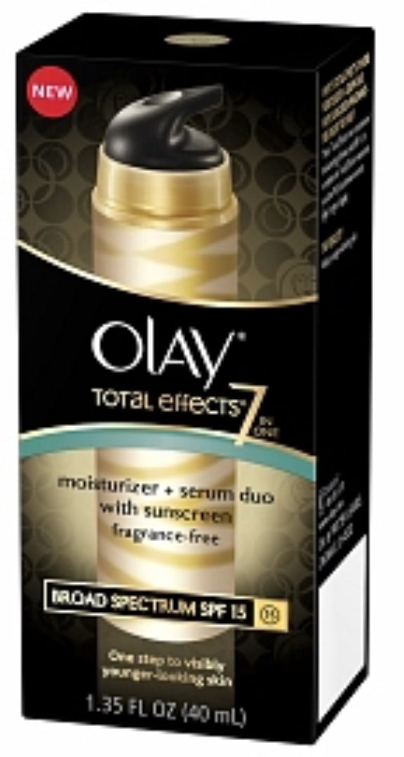Omgekeerd Beurs Rang OLAY Total Effects 7 in 1 Moisturizer + Serum Duo with Sunscreen Broad  Spectrum SPF 15, Fragrance-Free 1.35 oz (Pack of - Walmart.com
