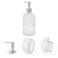 thumbnail image 5 of Unique Bargains 1 Pc Convenient Vertical Stripe Soap Dispenser 13.53oz Clear Silver, 5 of 6