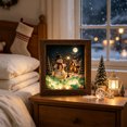thumbnail image 5 of Sea Glass Night Light, Wooden Frame Battery Operated LED Table Lamp with Christmas Themes, Xmas Home Decor and Gift, 5 of 6