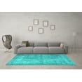 thumbnail image 3 of Ahgly Company Machine Washable Indoor Rectangle Persian Turquoise Blue Traditional Area Rugs, 4' x 6', 3 of 4