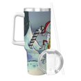 thumbnail image 2 of Pofeuu SpongeBob SquarePants Tasse à Glace en Acier Inoxydable 40OZ avec Poignée et Paille pour Plage/voyage, 2 of 8