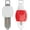Red+White, variant on 2 Pack Portable Door Lock, Travel Lock, Door Locker from Inside Extra Security Measure for Airbnb, Hotel, Home, Apartment Safety Red+White