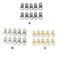 thumbnail image 1 of Ruiboury 10PCS Ring Buckle Figure D Anchors Rings Wear Resistance Solid Color Portable Binding Buckles Bag Shoes Picture Frame Silver, 1 of 7